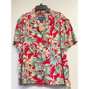 Island Traders Floral Button Down Blouse Size XL